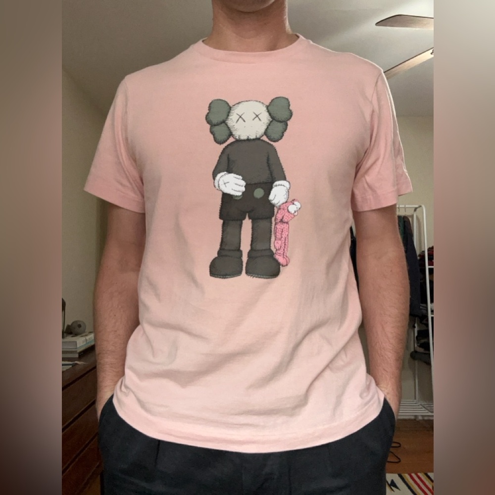 Uniqlo x Kaws Pink Graphic Short Sleeve Tee